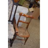 VICTORIAN CHILDS SEAT WITH CANE COVERING