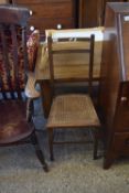 SMALL WOODEN CHAIR WITH CANE SEAT