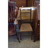 SMALL WOODEN CHAIR WITH CANE SEAT