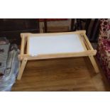 SMALL WOODEN PORTABLE SERVING TABLE