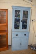 PAINTED KITCHEN UNIT WITH TWO GLAZED DOORS