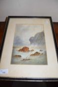 FRAMED DEPICTION OF A STORMY SEA