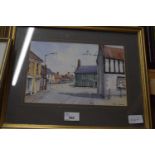 GEORGE SEAR, VIEW OF CROMER ROAD, HOLT, WATERCOLOUR, FRAMED