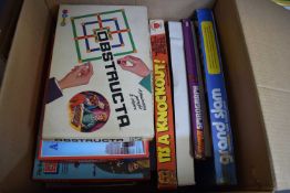 ONE BOX OF BOARD GAMES