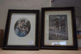 TWO COLOURED PRINTS - 'THE SOCIETY OF COFFERS AT BLACKHEATH' AND 'INNOCENCE', BOTH F/G