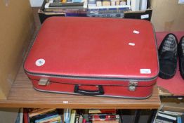 VINTAGE SUITCASE CONTAINING QUANTITY OF BOOKS INCLUDING ROYALTY INTEREST