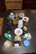 VARIOUS MIXED CAT ORNAMENTS AND LILLIPUT LANE COTTAGES AND OTHER ASSORTED ITEMS