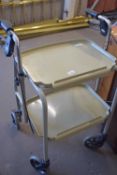 METAL FRAMED MOBILITY WALKER WITH TRAYS