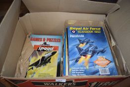 ONE BOX OF GAMES AND PUZZLES MAGAZINES, RAF BRIZE NORTON GATEWAY MAGAZINES AND OTHERS