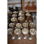 COLLECTION OF SILVER PLATED GOBLETS