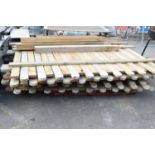 Pallet of picket fencing including posts, panel width approx 180cm, approx 9 panels in total