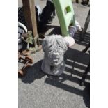 Composite garden statue of a dog, height 36cm