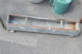 Galvanised trough/feeder, 90cm x approx 20cm x 13cm high