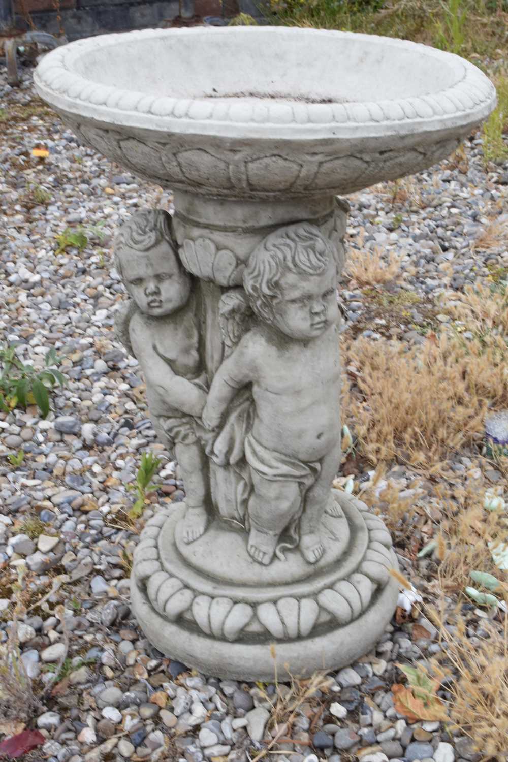 composite bird bath H 58cm