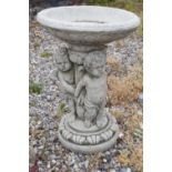 composite bird bath H 58cm