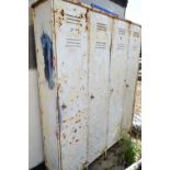 Vintage metal locker/cabinet set, width 154cm, height 190cm