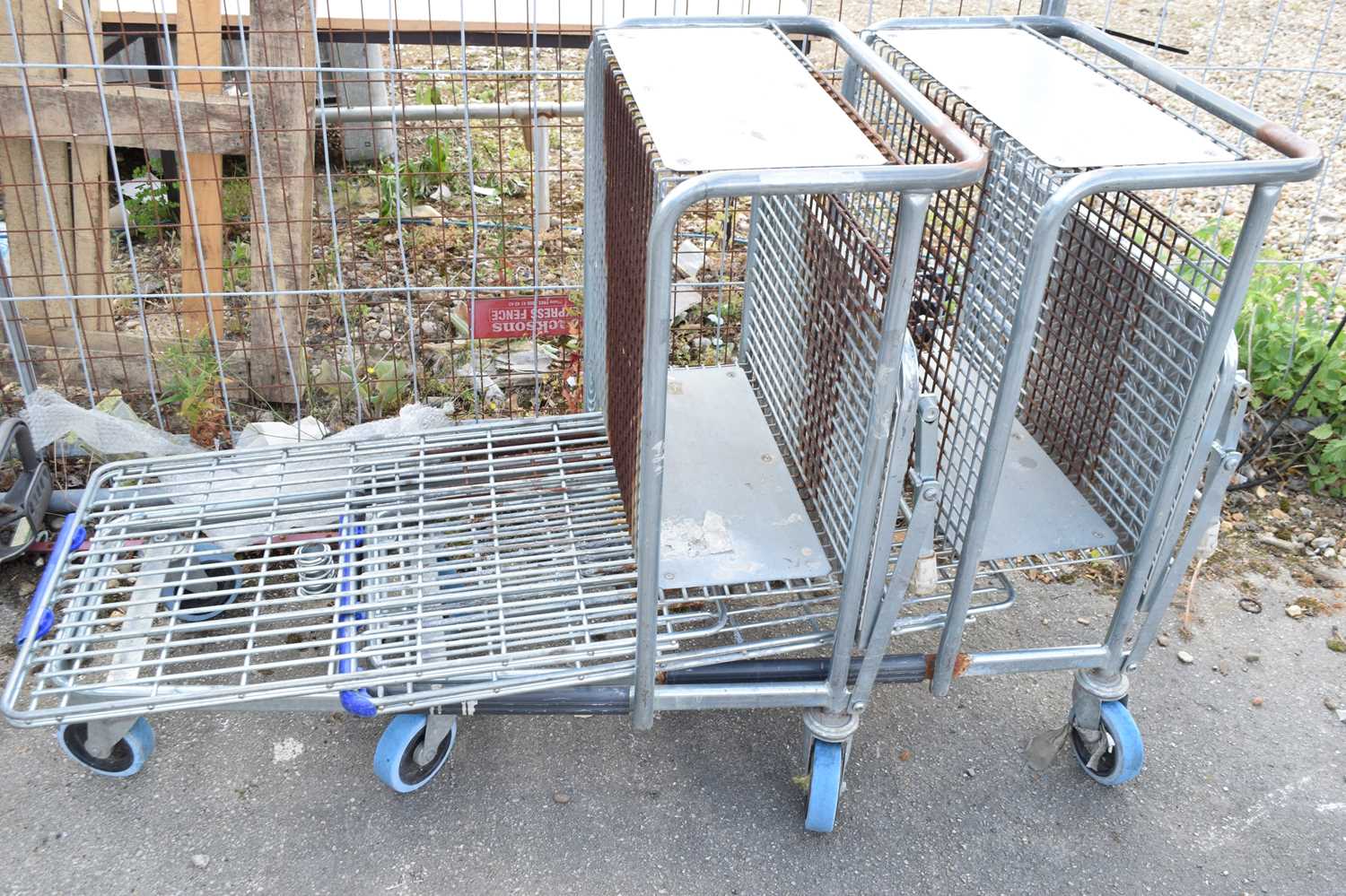 Pair of industrial trolleys