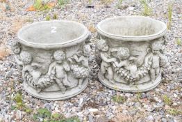 Pair of decorative Planters H 30cm