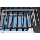 Two metal hay feeders, width 65cm