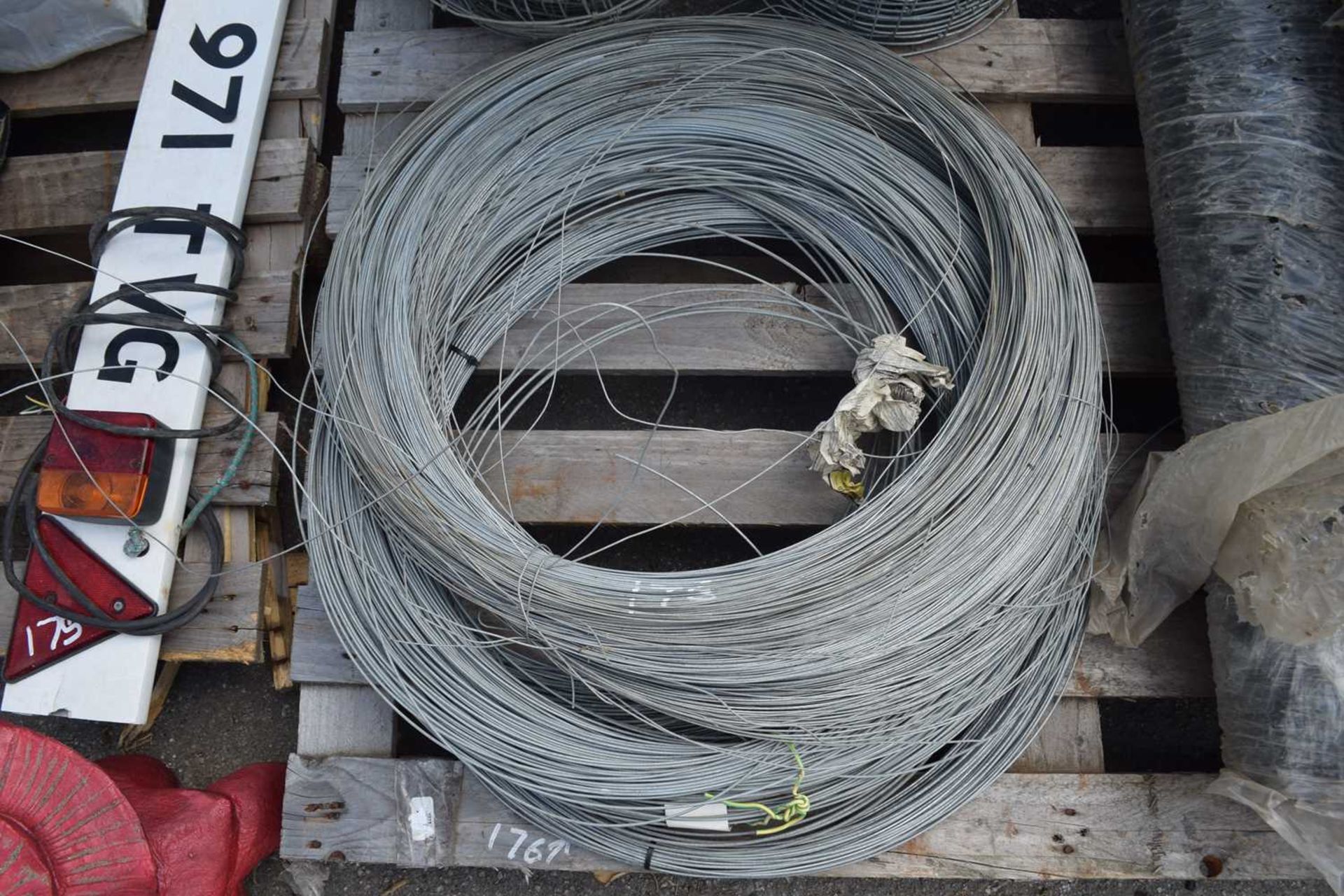 Three reels of galvanised wire - Image 2 of 4