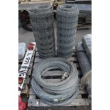 Three reels of galvanised wire