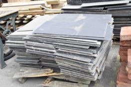 Large palletised quantity of artificial slate roofing