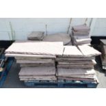 Large quantity of mixed sized paving slabs