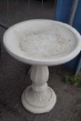 Composite garden bird bath, height approx 55cm