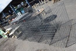 Quantity of galvanised landscaping gabion baskets