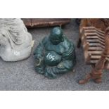 Composite garden statue of a Buddha, height approx 30cm