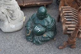 Composite garden statue of a Buddha, height approx 30cm