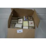 BOX OF WATCH PARTS, MAINSPRINGS ETC
