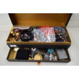 LARGE BOX OF COSTUME JEWELLERY