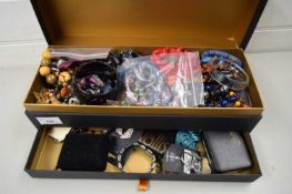 LARGE BOX OF COSTUME JEWELLERY