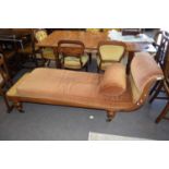 Reproduction mahogany veneered display coffee table with central hinged section and two side drawers