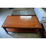 MODERN RECTANGULAR TWO TIER COFFEE TABLE, 120CM WIDE