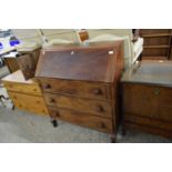 VICTORIAN MAHOGANY BUREAU, 92CM WIDE