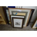 GROUP OF PRINTS, FRAMED PRINT OF THE IMPERIAL DOG CART AND OTHERS