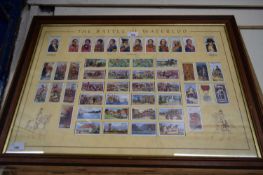 WILLS CIGARETTES BATTLE OF WATERLOO FRAMED CARDS