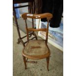 CANE SEATED BEDROOM CHAIR