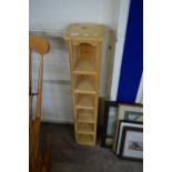 MODERN PINE NARROW SHELF UNIT OR CD RACK