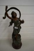 BRONZED SPELTER FIGURINE 'MUSIQUE'