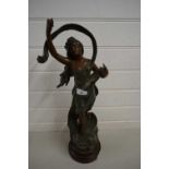 BRONZED SPELTER FIGURINE 'MUSIQUE'