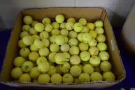 BOX OF VARIOUS YELLOW GOLF BALLS