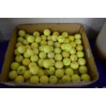 BOX OF VARIOUS YELLOW GOLF BALLS