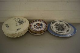 VICTORIAN AND LATER DECORATED BOWLS, PLATES ETC