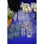 VARIOUS MIXED DRINKING GLASSES