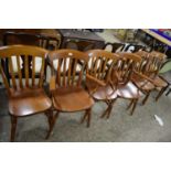 SET OF SIX MODERN WINDSOR STYLE KITCHEN CHAIRS