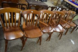 SET OF SIX MODERN WINDSOR STYLE KITCHEN CHAIRS