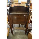 ARTS & CRAFTS STYLE OAK BUREAU WITH DROP DOWN FRONT AND FITTED INTERIOR, 77CM WIDE